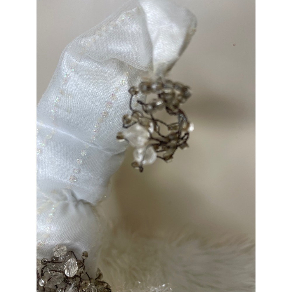 Vintage Dillard's‎ Trimmings Porcelain Santa Head White Hanging Decor With Box - Picture 5 of 14